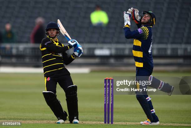 Graeme Van Buuren of Gloucestershire bats during the Royal London One-Day Cup between Gloucestershire and Glamorgan at The Brightside Ground on April...