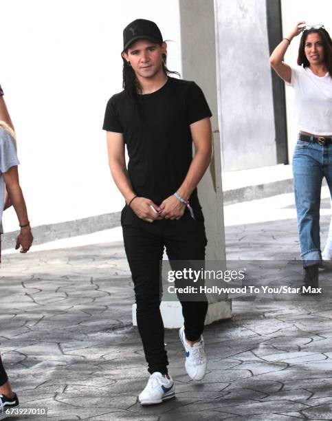 Skrillex is seen on April 26, 2017 in Los Angeles, California.