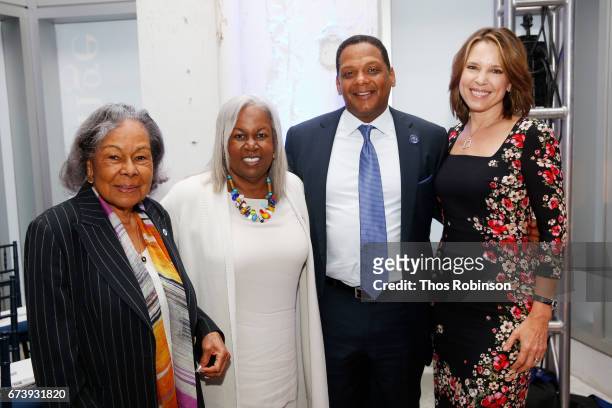 Founder of the Jackie Robinson Foundation Rachel Robinson, Vice-Chair of the Jackie Robinson Foundation Sharon Robinson, Chair of the Jackie Robinson...