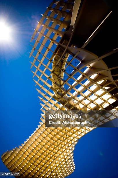 metropol parasol (by architect jurgen mayer h) - plaza de la encarnación stock pictures, royalty-free photos & images