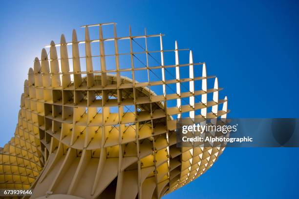 metropol parasol (by architect jurgen mayer h) - plaza de la encarnación stock pictures, royalty-free photos & images