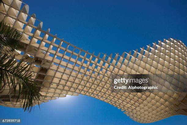 metropol parasol (by architect jurgen mayer h) - plaza de la encarnación stock pictures, royalty-free photos & images