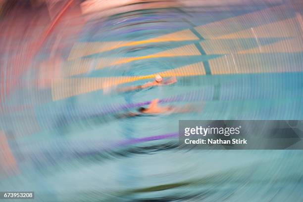 Swimmers warm up before during day one of the British Para-Swimming International Meet at Ponds Forge on April 27, 2017 in Sheffield, England .