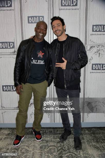 Hisham Tawfiq and Amir Arison attend Build series to discuss "The Blacklist" at Build Studio on April 27, 2017 in New York City.