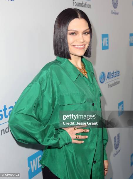 Singer Jessie J attends WE Day California to celebrate young people changing the world at The Forum on April 27, 2017 in Inglewood, California.