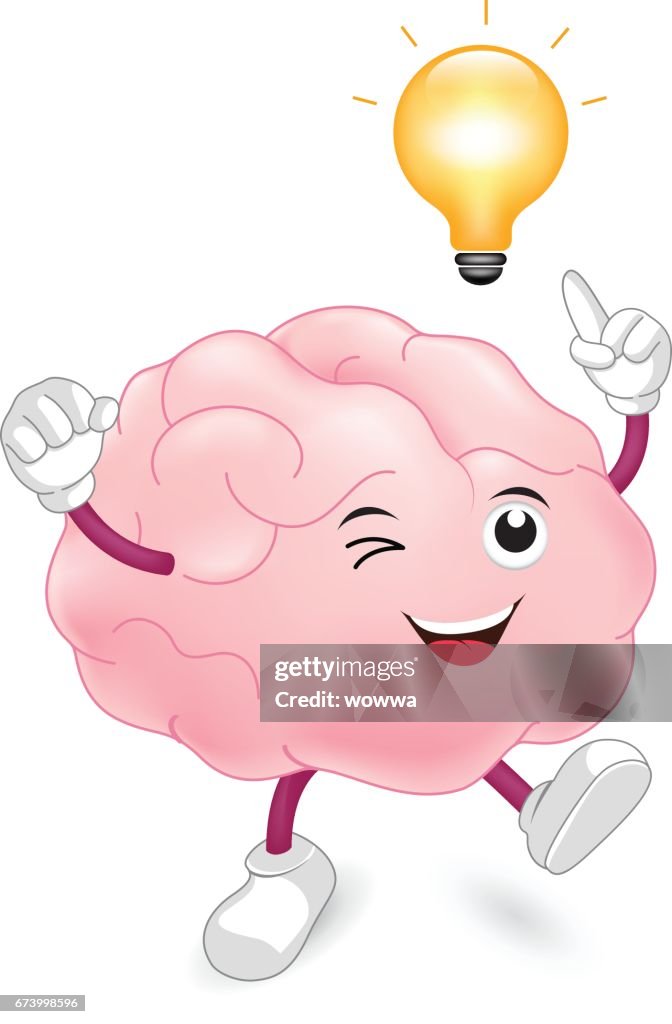 Cute Cartoon Brain Character With Light Bulb High-Res Vector Graphic - Getty Images Cute Cartoon Brain Character With Light Bulb High-Res Vector Graphic - Getty Images