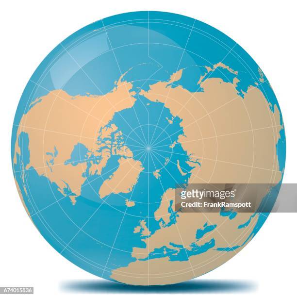 ilustrações de stock, clip art, desenhos animados e ícones de north pole planet earth - pólo norte