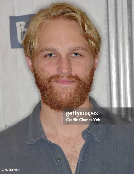 Wyatt Russell attends Build series to discuss "Folk Hero & Funny Guy" at Build Studio on April 27, 2017 in New York City.