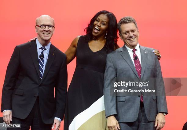 Former United States first lady Michelle Obama , Robert A. Ivy , Executive Vice President and Chief Executive Officer of the American Institute of...