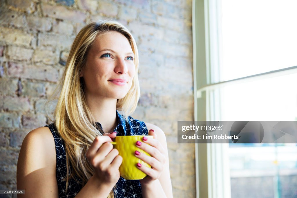 Woman looking forward