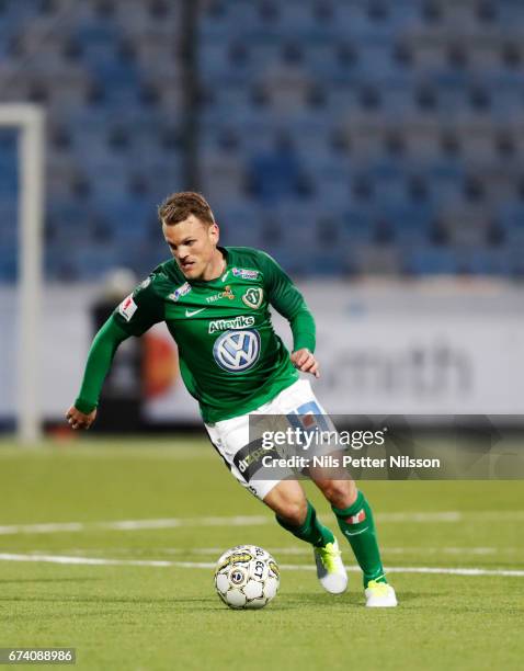 Stian Aasmundsen of Jonkopings Sodra IF during the Allsvenskan match between IFK Norrkoping and Jonkopings Sodra IF at Ostgotaporten on April 27,...