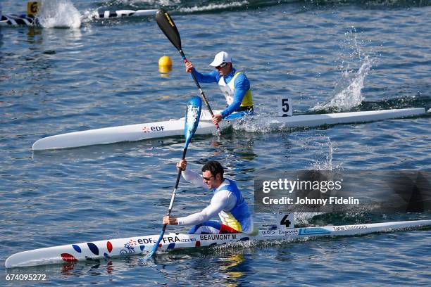 Maxime Beaumont of France during the French Championship Canoe Sprint on April 28, 2017 in Vaires-sur-Marne, France.