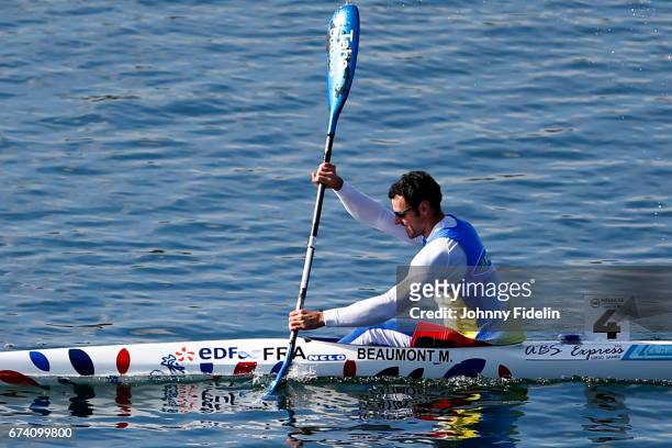 Maxime Beaumont of France during the French Championship Canoe Sprint on April 28, 2017 in Vaires-sur-Marne, France.