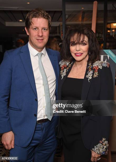 Nelson Fraser and Joan Collins attend the Spectator Life 5th Birthday Party at the Hari Hotel on April 27, 2017 in London, England.