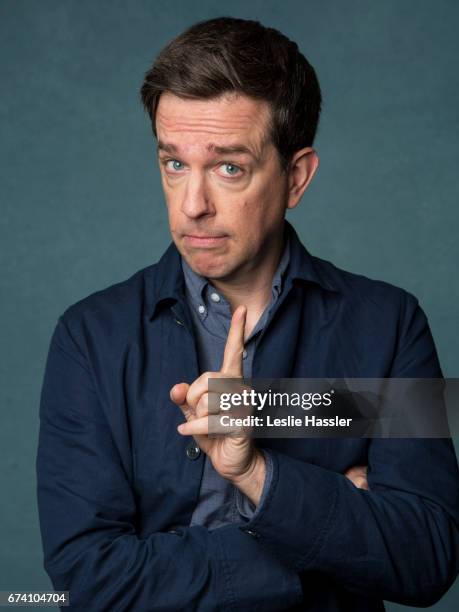 Comedian/actor Ed Helms is photographed on April 23, 2017 in New York City.