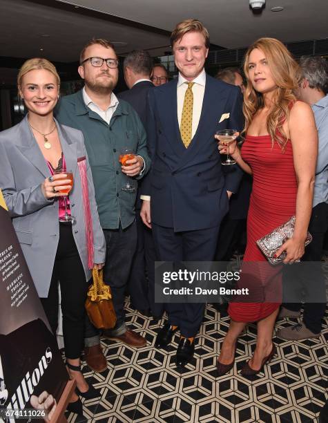 Pandora Sykes, Ed Cumming, Tom Chamberlin and Celia Walden attend the Spectator Life 5th Birthday Party at the Hari Hotel on April 27, 2017 in...