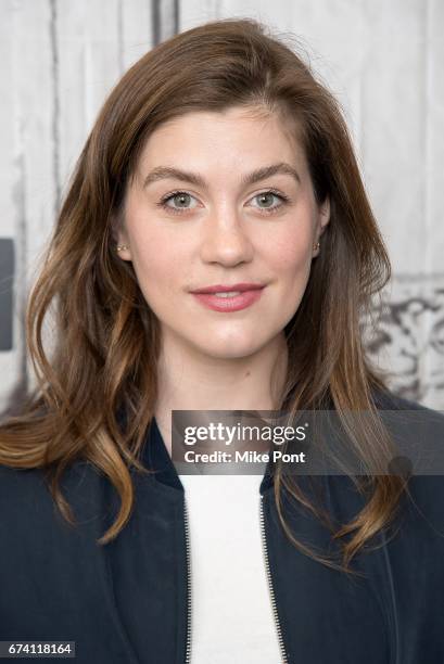 Laura Dreyfuss visits Build Studios to discuss "Dear Evan Hansen" at Build Studio on April 27, 2017 in New York City.