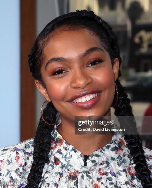 Actress Yara Shahidi visits Hollywood Today Live at W Hollywood on April 27, 2017 in Hollywood, California.