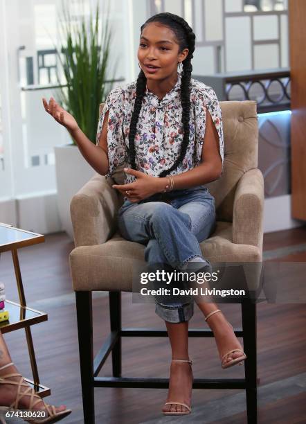 Actress Yara Shahidi visits Hollywood Today Live at W Hollywood on April 27, 2017 in Hollywood, California.