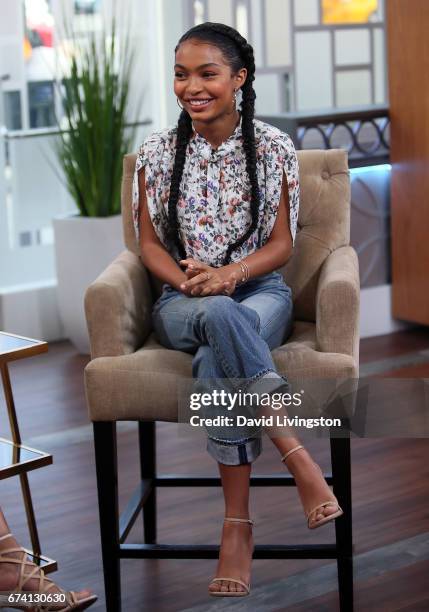 Actress Yara Shahidi visits Hollywood Today Live at W Hollywood on April 27, 2017 in Hollywood, California.