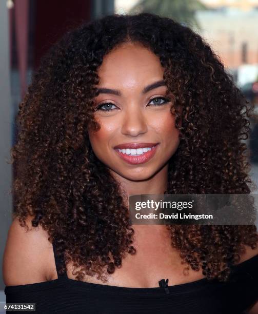 Actress Logan Browning visits Hollywood Today Live at W Hollywood on April 27, 2017 in Hollywood, California.