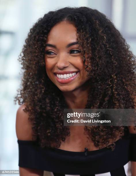 Actress Logan Browning visits Hollywood Today Live at W Hollywood on April 27, 2017 in Hollywood, California.