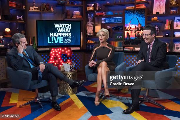 Pictured : Andy Cohen, Dorinda Medley and John Oliver --