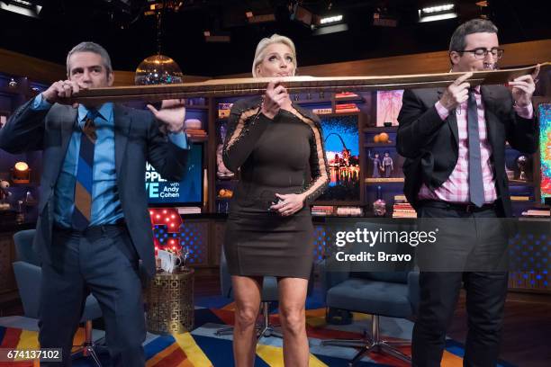 Pictured : Andy Cohen, Dorinda Medley and John Oliver --