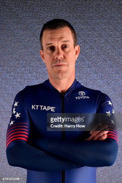 Speed skater K.C. Boutiette poses for a portrait during the Team USA PyeongChang 2018 Winter Olympics portraits on April 27, 2017 in West Hollywood,...