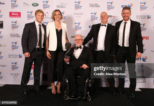 Sir Philip Craven , International Paralympic Committee President poses with the Leadership in Sport award in association with Nolan Partners with...