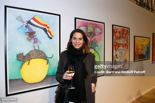Elsa Leeb attends the "pascALEjandro - L'Androgyne Alchimique" Exhibition Opening at Azzedine Alaia Gallery on April 27, 2017 in Paris, France.