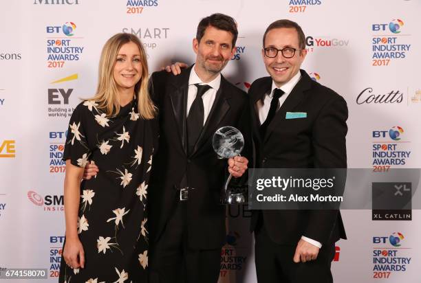 Channel 4, We're the Superhumans pose with the Campaign of the Year award in association with Smart Group during the BT Sport Industry Awards 2017 at...