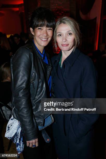 Actresses Melanie Doutey and Anne Marivin attend the "pascALEjandro - L'Androgyne Alchimique" Exhibition Opening at Azzedine Alaia Gallery on April...