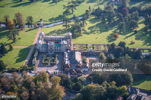 Aerial photograph of Wilton House, official residence of the Earls of Pembroke on October 20, 2010. This Palladium style country house is surrounded...
