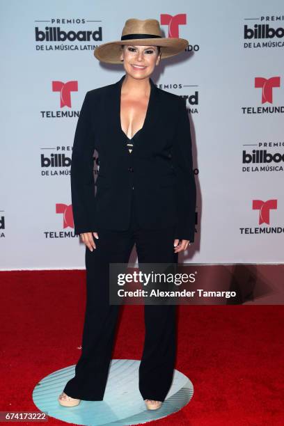 Olga Tañon attends the Billboard Latin Music Awards at Watsco Center on April 27, 2017 in Coral Gables, Florida.