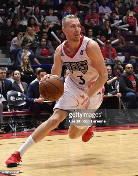 Singler of the Raptors 905 handles the ball against the Rio Grande Valley Vipers during the second quarter in Game Three of the D-League Finals at...