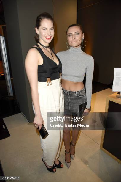 Sophia Thomalla and Emma Ferrer attend the spring cocktail hosted by Mazda and InTouch magazine at Mazda Pop Up-Store on April 27, 2017 in...