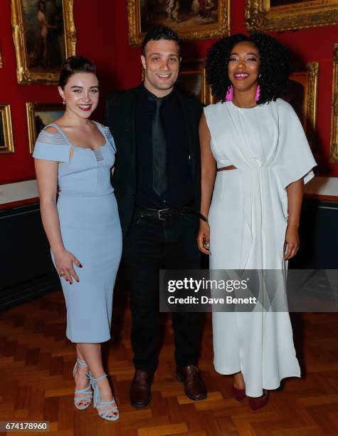 Florence Pugh, Cosmo Jarvis and Naomi Ackie attend a special screening of "Lady Macbeth" at The V&A on April 27, 2017 in London, England.