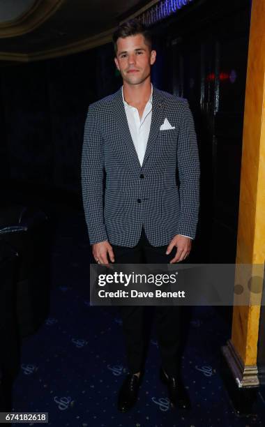 Charlie Carver attends the Attitude Bachelors of the Year 2017 party at Cafe de Paris on April 27, 2017 in London, England.