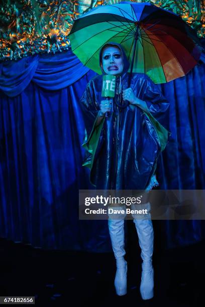 Performer at the Attitude Bachelors of the Year 2017 party at Cafe de Paris on April 27, 2017 in London, England.