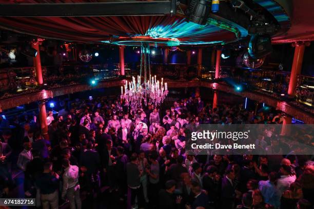 General View of the Attitude Bachelors of the Year 2017 party at Cafe de Paris on April 27, 2017 in London, England.