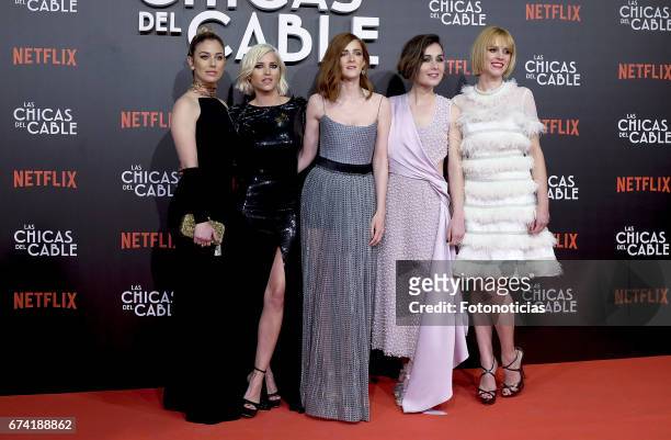 Blanca Suarez, Ana Fernandez, Ana Maria Polvorosa, Nadia de Santiago and Maggie Civantos attend the 'Las Chicas del Cable' Netflix Tv Series premiere...