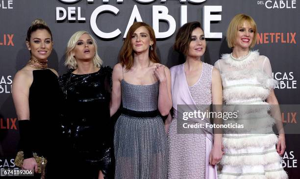 Blanca Suarez, Ana Fernandez, Ana Maria Polvorosa, Nadia de Santiago and Maggie Civantos attend the 'Las Chicas del Cable' Netflix Tv Series premiere...