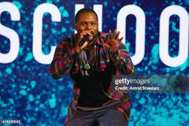 Rapper Schoolboy Q performs during the 2017 BET Upfront NY at PlayStation Theater on April 27, 2017 in New York City.