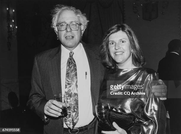 Rep. Bernie Sanders, IND-Vt., and wife Jane O'Meara Sanders, at the Peace Links Gala, on Dec. 10, 1992