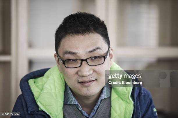 Colin Huang, chief executive officer and founder of Pinduoduo, speaks during an interview at the company's office in Shanghai, China, on Friday, Feb....