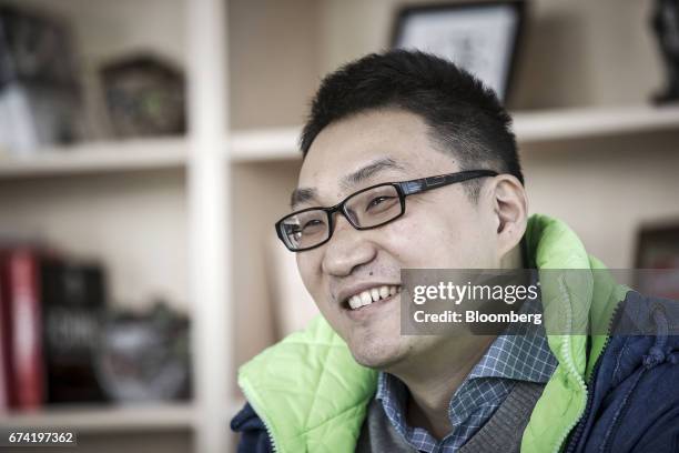 Colin Huang, chief executive officer and founder of Pinduoduo, pauses during an interview at the company's office in Shanghai, China, on Friday, Feb....