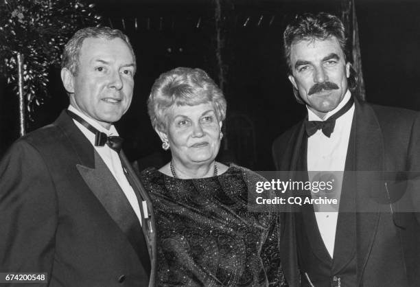 Sen. Orrin Hatch, R-Utah, wife Elaine Hansen, and actor Tom Selleck at the National Foundation for Depressive Illness Incorporation Gala at the...