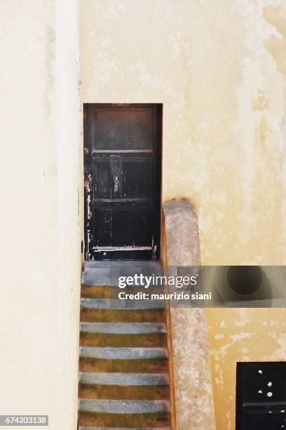 staircase of a house (geometric composition) - composizione stockfoto's en -beelden