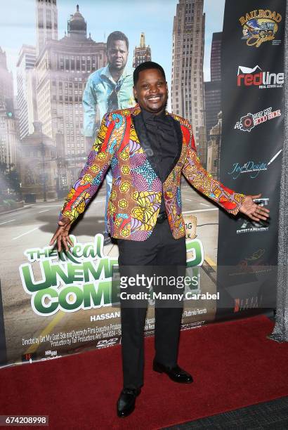 Hassan Oliver attends "The Real Unemployed Comedian" Newark Premiere at CityPlex 12 Theater on April 27, 2017 in Newark, New Jersey.